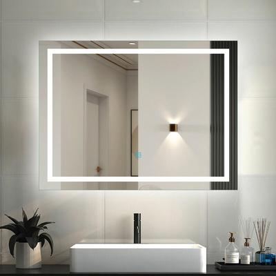 Led Badspiegel mit Beleuchtung Badezimmer Spiegel mit 3 Lichtfarbe Dimmbar Beschlagfrei Image