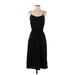 H&M Casual Dress - Midi Square Sleeveless: Black Solid Dresses - Women's Size 4