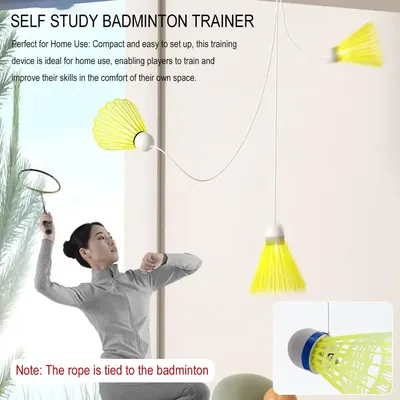 Badminton Trainers Stretch Professional Badminton Machine Robot Racket Training Sport Self-study