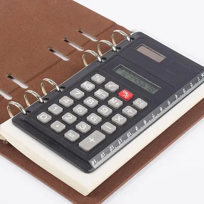 1 Pc Loose Leaf Binder Calculator With Ruler Digits 8 Multifunction Agenda Notebook Calculator