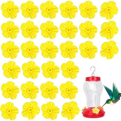 30 Pieces Hummingbird Feeders Replacement Flowers Feeding Ports Replacement Bird Feeder Replacement Parts for Hanging Feeding Hummingbird Outdoors