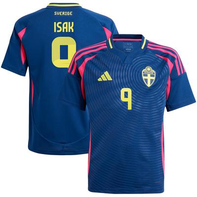 Schweden adidas Auswärtstrikot 2024 - Kinder mit Aufdruck Isak 9 Image