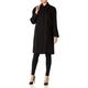 De La Creme Womens Oversized Knee Length Swing Coat - Black - 10 - FITS UK 14