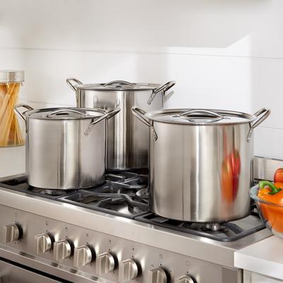 6-Pc. Stainless Steel Stockpot Set by BrylaneHome ...