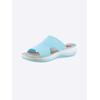 Pantolette JANA, Damen, Gr. 38, blau (eisblau), Textil, sportlich, Schuhe
