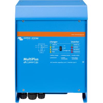 Wechselrichter VICTRON ENERGY "»Inverter / Charger Victron MultiPlus 48/3000/35-50 230V VE.Bus«", blau, B:25,8cm H:21,8cm L:36,2cm, Aluminium, Wandler, 3000 W, 48 VDC