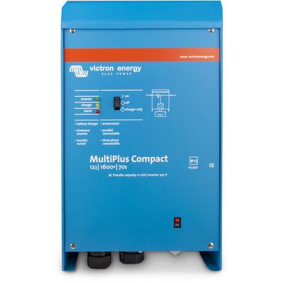 Wechselrichter VICTRON ENERGY "»Inverter / Charger Victron MultiPlus C 24/2000/50-30 230V VE.Bus«", blau, B:25,5cm H:12,5cm L:52cm, Aluminium, Wandler, 2000 W, 24 VDC