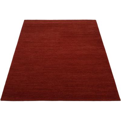 Teppich OCI DIE TEPPICHMARKE "HIMALI UNI", rot (dunkelrot), B:200cm H:5mm L:300cm, Schurwolle, Teppiche, handgeknüpft, hochwertige Wolle, fußwarm, Wohnzimmer Image
