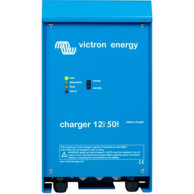 Batterie-Ladegerät VICTRON ENERGY "Battery Charger Victron Phoenix 12/50 (2+1)", blau (baumarkt), B:10,8cm H:20cm T:35cm, Aluminium, Ladegeräte, »Battery Charger Victron Phoenix 12/50 (2+1)