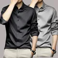 Chemises en coton à manches courtes pour hommes chemises provoqué coupe couvertes confortable
