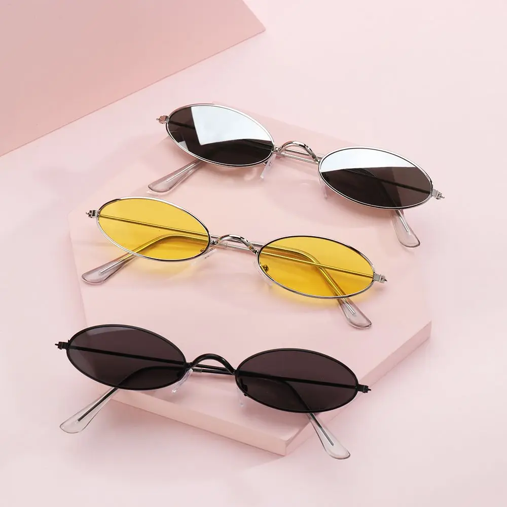 Retro kleine ovale Sonnenbrille Vintage Sonnenbrillen Sonnenbrille für Männer Frauen Brillen Image