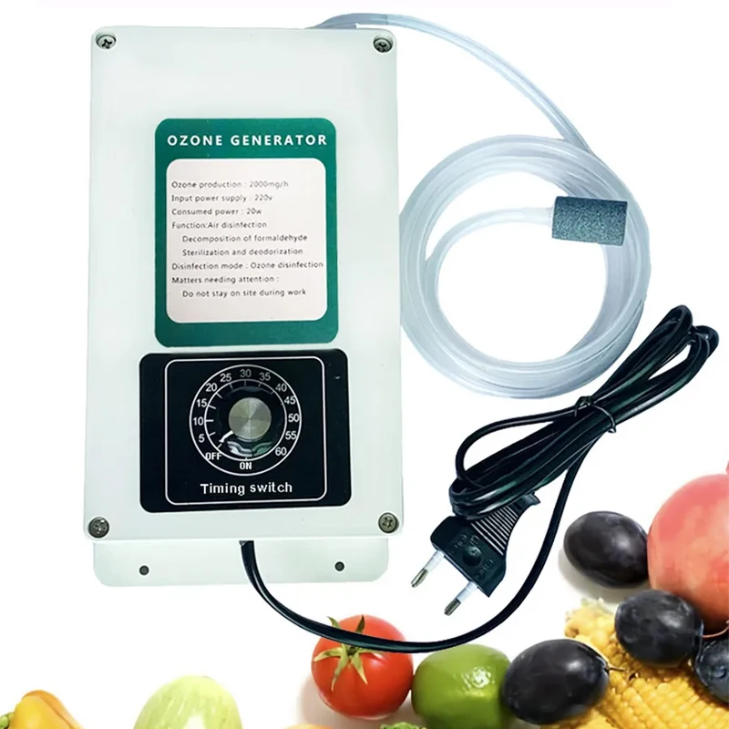 2000 mg/h Ozongenerator Maschine Hause Luft Wasser Sterilisator Reiniger Desinfektion für Öl Obst Gemüse Fleisch Lebensmittel Image