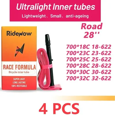 RideNow Ultraleichter Fahrradschlauch 700 x 18 25 28 32 Rennrad MTB Fahrrad TPU Reifen 45/65/85 mm Länge Französisches Ventil Superleichter Schlauch