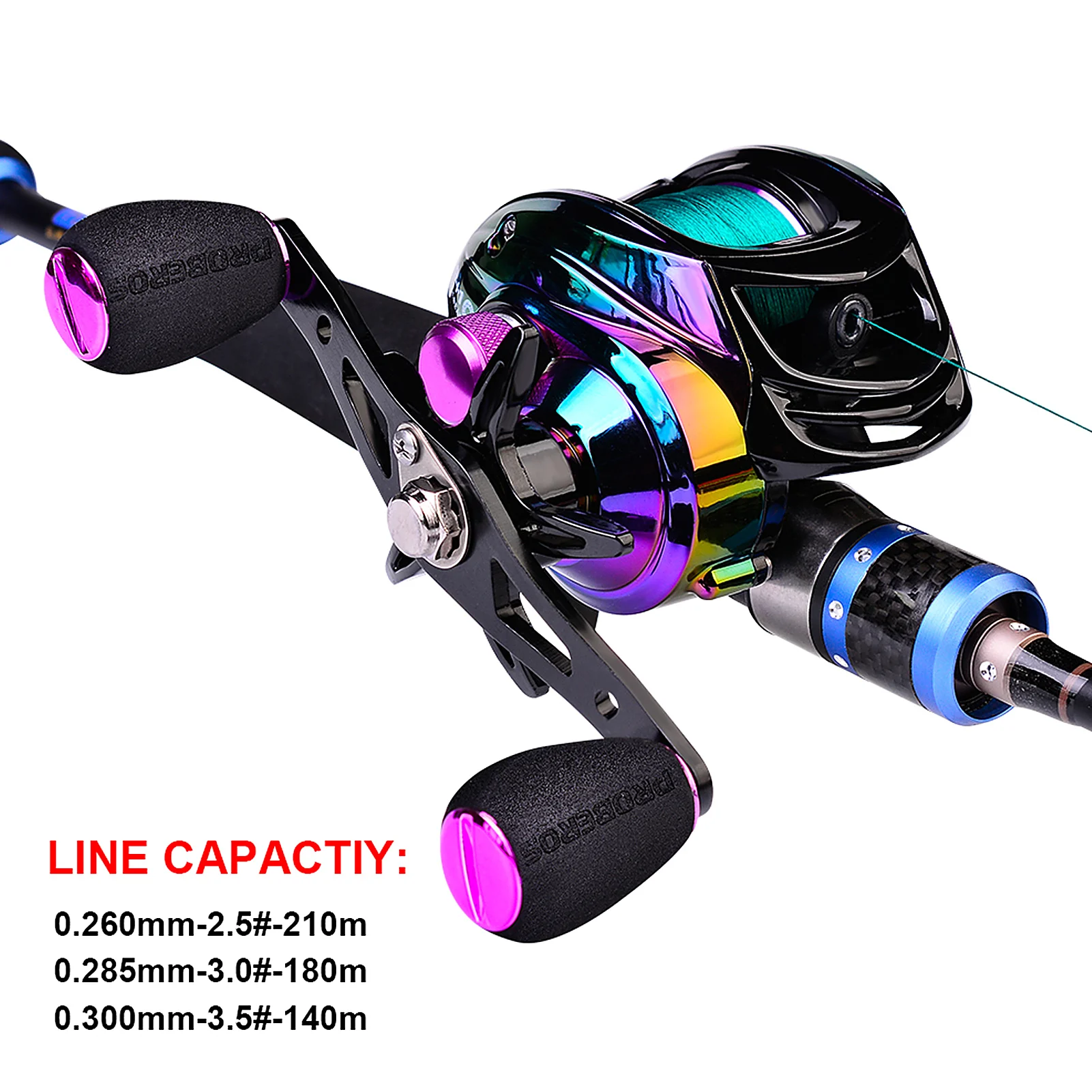 Probe ros 8.1:1 18 1bb 8kg max. Ziehen Sie die linke rechte Rolle verstärkt Image