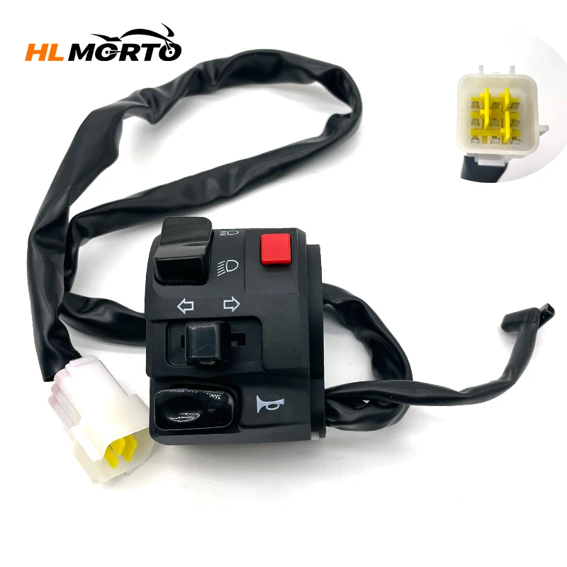 Interruttori universali per moto da 22 mm Pulsante clacson Indicatore di direzione Fendinebbia elettrico Pulsante interruttori controller manubrio di avvio