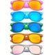 Square Mirror Lens Glasses For Women Men Translucent Candy Color Frame Glasses For Driving Beach Travel
