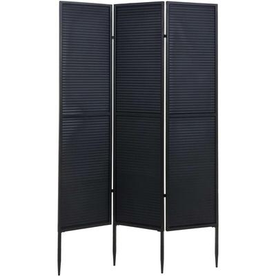 Neuwertig] Garten-Paravent HHG 223, Raumteiler Trennwand Sichtschutz, Metall 200x121cm schwarz Image