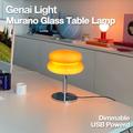1 pièce, lampe à poser en verre de Murano - éclairage ambiant USB réglable pour le salon, la chambre et le bureau à la maison - Parfaite en éclairage de chevet et en décoration de bureau