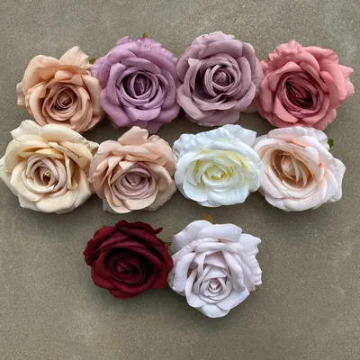9cm-10cm/30pcs Large White Rose Artificial Silk Flower Heads DIY Wedding Decoration Wreath