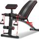 Adjustable Weight Bench Home Training Gym Weight Lifting, Weight Bench Adjustable Dumbbell Bench Multi-Functional Fitness Indoor Supine Board Weight Bench Abdominal Exerciser Gym Professional,