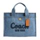 COACH Cargo Tote Handbag Shoulder Bag Denim Blue, Indigo/mandala dream