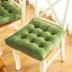 BESSX Chair Bolster,Thicken Seat Cushion,Tufted Chair Cushion for Dining Chairs Garden Futon Seat Cushion Chair Seat Pads (Color : Green, Size : 45x45cm(17.7x17.7))