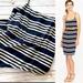 J. Crew Dresses | J. Crew 100% Silk Navy And White Striped Spaghetti Strap Dress Size 2 | Color: Blue/White | Size: 2
