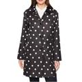 Kate Spade Jackets & Coats | Kate Spade Women's Large Black White Polka Dot Pink Lining Hooded Raincoat | Color: Black/White | Size: L