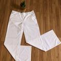 Burberry Pants & Jumpsuits | Burberry London White Cotton Trouser Pants Wide Leg Made In Italy | Color: White | Size: 10