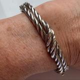 Gucci Jewelry | Gucci 925 Sterling Silver Bracelet Cable Twist Rope Vintage Bangle Nwot | Color: Silver | Size: Os