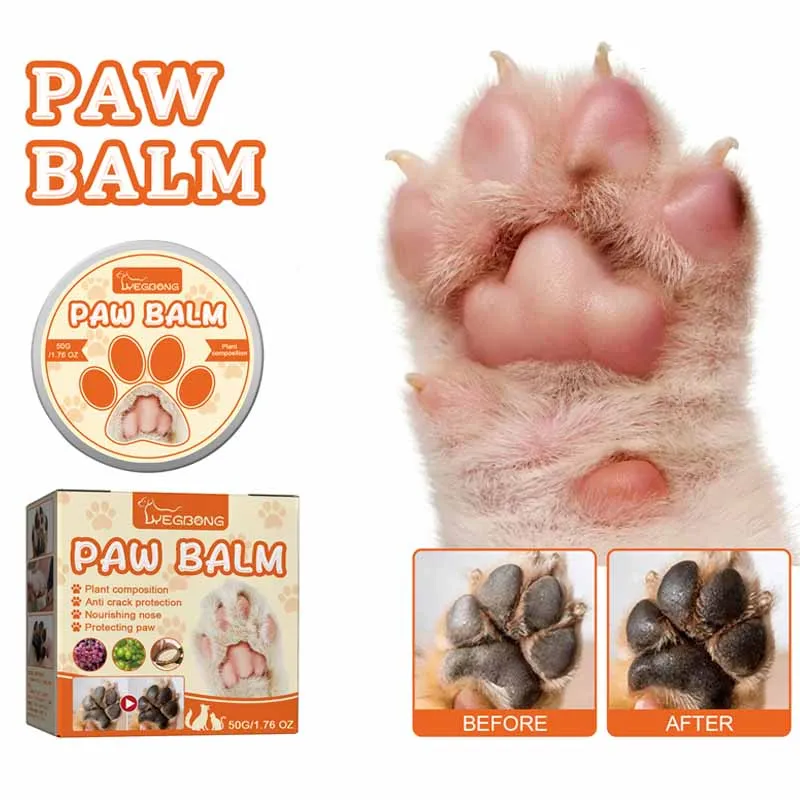 Pet Paw Balm 50g Katze Hund Feuchtigkeitsspendende Klaue Creme Pet Fuß Pads Verhindern Rissige Nasen Pfoten Feuchtigkeitscreme haustier Liefert Image