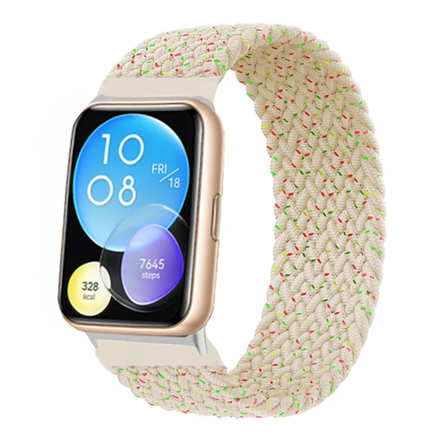 Armband für Huawei Watch Fit 2-Band Zubehör Ersatzgürtel Nylon geflochtenes Solo-Loop-Armband Correa Huawei Watch Fit 2-Armband Image