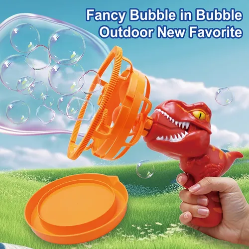 Neue Bubble Gun Bubble Machine Dinosaurier Bubble Machine Spielzeug geeignet für Kinder und