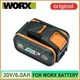 Batterie pour outil électrique 100% mAh 20V 6000 d'origine pour Punta X WA3553 WG630 WG629 WXino
