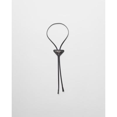 Saffiano Leather Bolo Tie - White - Prada Ties