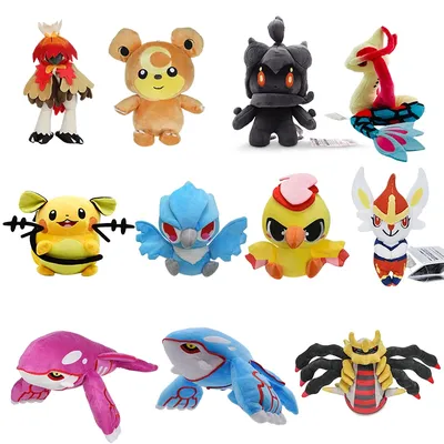 Giratina Pokemon Plush Milotic Kyogre Moltres DedenneMarshadow Anime Doll Soft Stuffed Toy Pocket