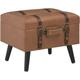 Helloshop26 - Banquette pouf tabouret meuble tabouret de rangement 40 cm marron synthétique - Marron