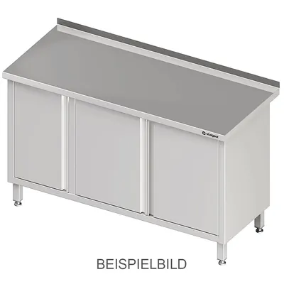 Stalgast Edelstahl Arbeitsschrank mit Flügeltüren 1700x700x850 mm, ohne Aufkantung, verschweißt Image