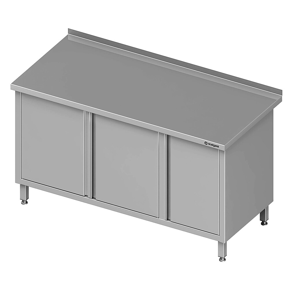 Stalgast Arbeitsschrank mit Flügeltüren 2000x700x850 mm, mit Flügeltürschrank links, mit Aufkantung, verschweißt Image