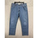 Levi's Jeans | Levis 505 Jeans Mens 36x32 Blue Distressed Regular Fit Straight Denim Red Tab | Color: Blue | Size: 36