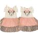 Disney Dresses | Disney Minnie Mouse Dresses Pink Tutu Gold Polka Dot Twin Girls Size 5 - Two Set | Color: Pink/White | Size: 5g