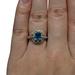 Disney Jewelry | Enchanted Disney | Cinderella London Blue Topaz 1/6 Ct. T.W. Diamond Ring - 6 | Color: Blue/Silver | Size: 6