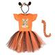 MODRYER Girls Animal Cosplay Costume With Headgear Jungle Themed Dresses Child Halloween Stage Show Dress Up Masquerade Zoo Party Outfits,tiger-4T