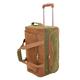Faux Suede Wheeled Travel Holdall Bag Lightweight Trolley Duffle HLG490 Green