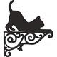 Steel Images Cat With Ball Ornamental Hanging Bracket
