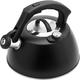 Whistling Kettle Stainless Steel Whistling Tea Kettle with Temperature Display Kitchen Whistle Kettle Gas Stove Kettle Stainless Steel Kettle (Color : Black, Size : 2.5L)