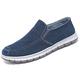HJBFVXV Men's Espadrilles Man Casual Flats Sneaker Loafers， Breathable Blue Men's Canvas Sneakers Comfort Slip On Espadrilles Trainers (Color : Blue, Size : 6.5 UK)