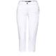 Cecil Style NOS Scarlett White 22 Damen, Gr. 31-22, Baumwolle, CECIL 3 4 Jeans, bequemer Casual Fit, Middle Waist und Slim Legs, weiße Damenjeans, dekorative Nähte