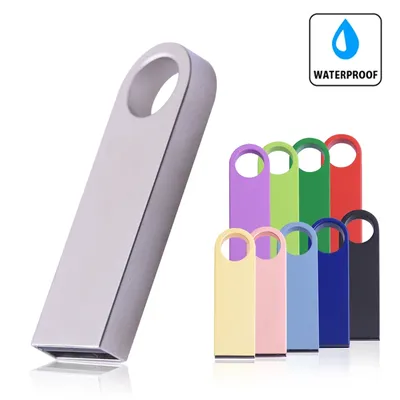 Jsater Mini Metall USB-Flash-Laufwerk 128GB bunte wasserdichte Memory Stick 64GB kreative Geschenk Stick mit kostenlosen Schlüssel ring 32GB Image