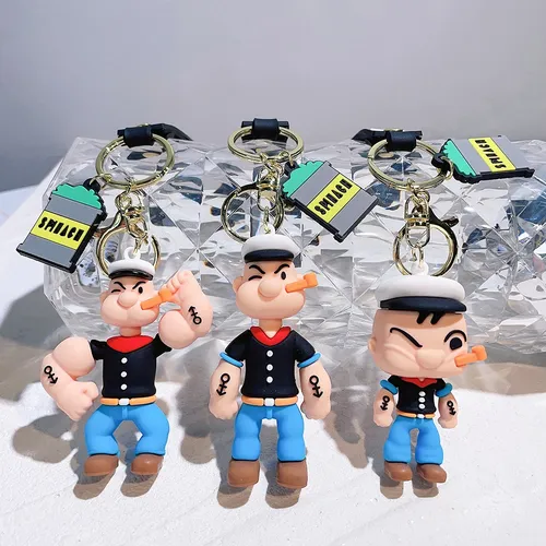 Kreativität Popeye der Seemann Schlüssel bund Kawaii Puppe Anime Figur Popeye Anhänger Rucksack Auto